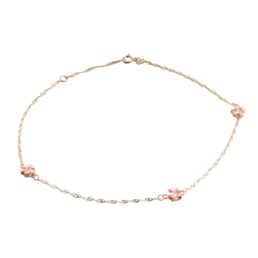 3-Pack Plumeria 9-10 Inch Adjustable Anklet in 10K Yellow Gold at Sears.com