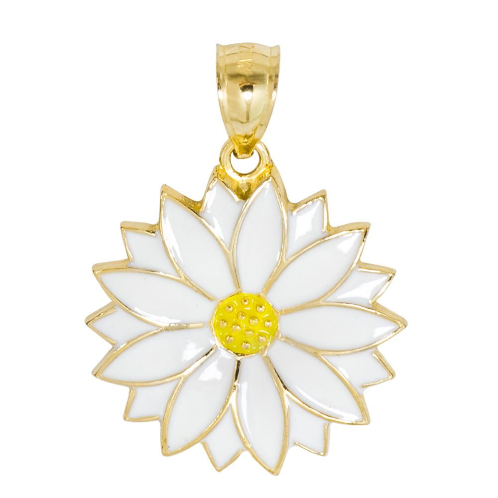 Enamel Daisy Charm. 10K Yellow Gold at Sears.com
