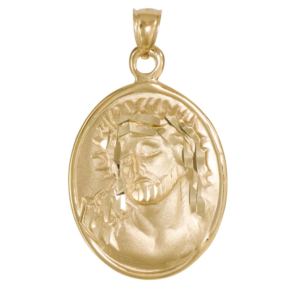 Jesus Medal. 14K Yellow Gold