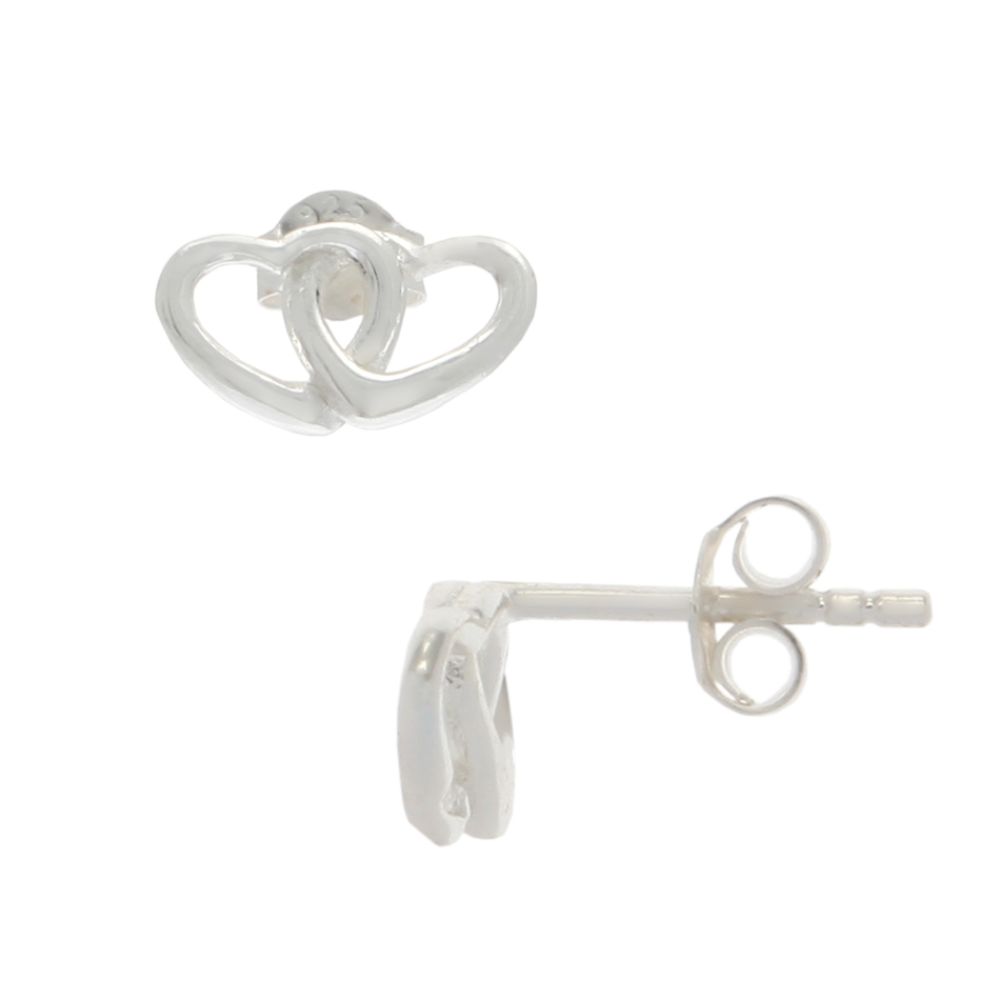 Sterling Silver Crossed Heart Stud Earrings at Sears.com