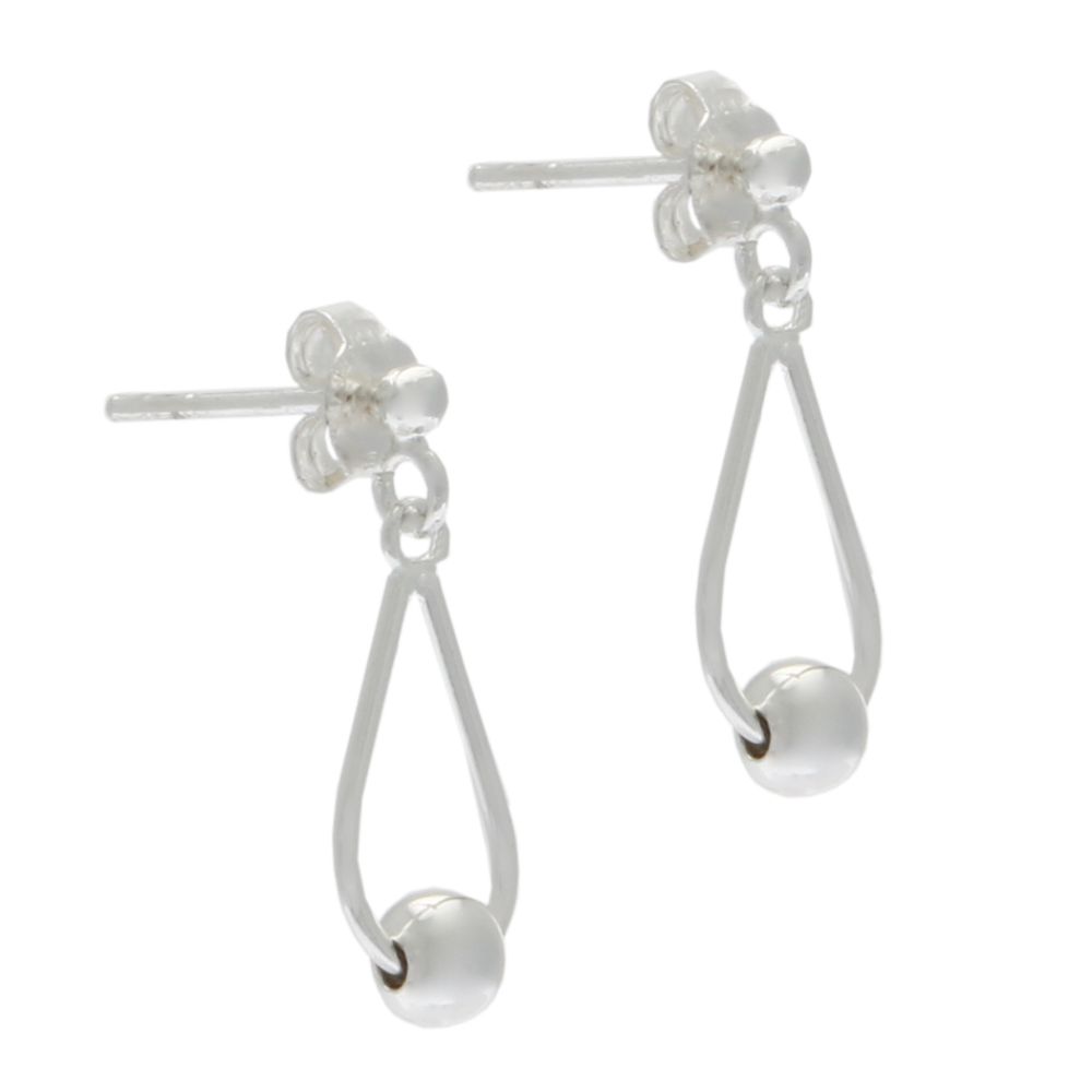 Sterling Silver Teardrop Earrings with Bead Accents at Sears.com