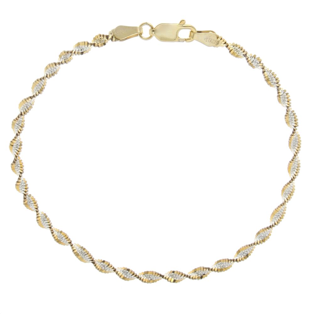 Two-tone Gold Over Sterling Silver 8" Butterfly Twist Chain Bracelet at Sears.com