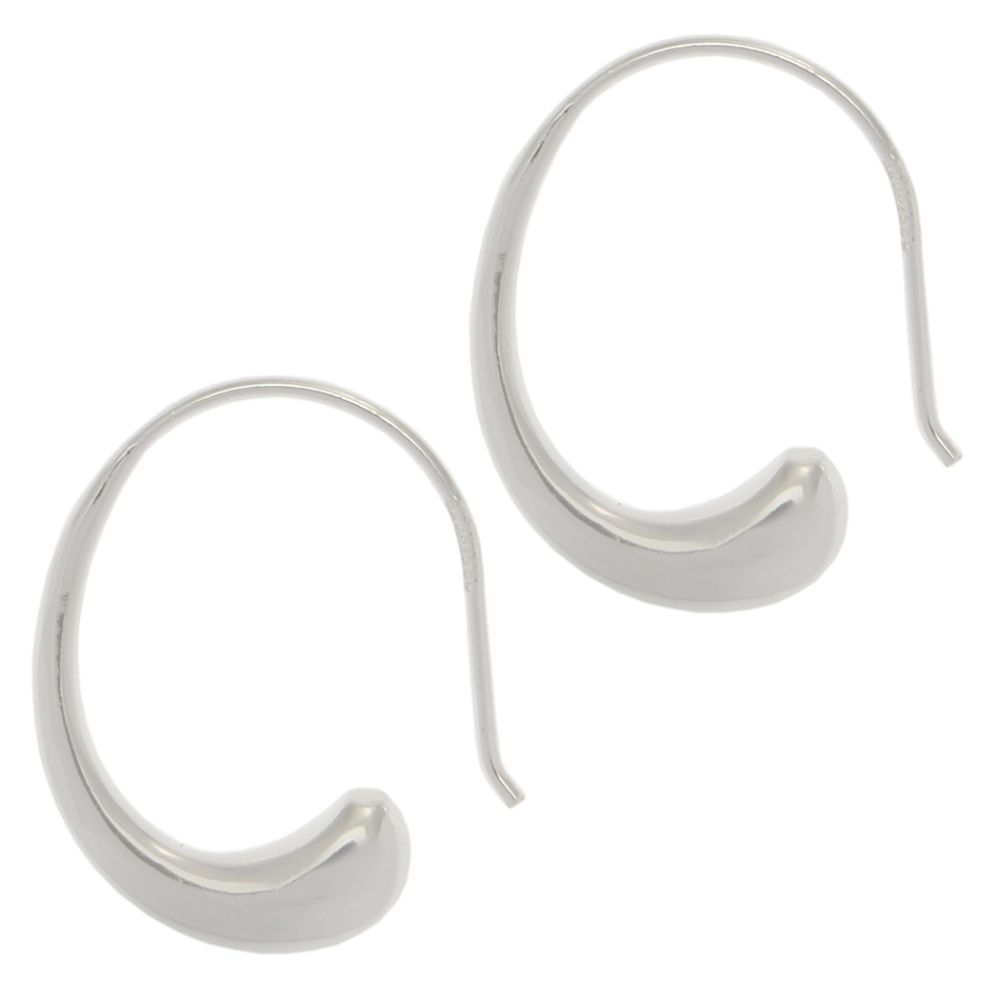 Sterling Silver Bean on Wire Hoop Earrings at Kmart.com