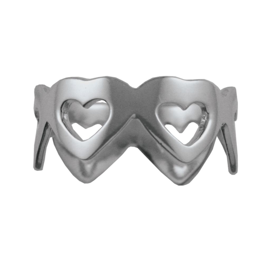 Multiple Open Heart Ring in Sterling Silver