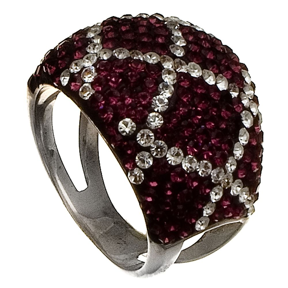 Sterling Silver Purple Crystal Ring