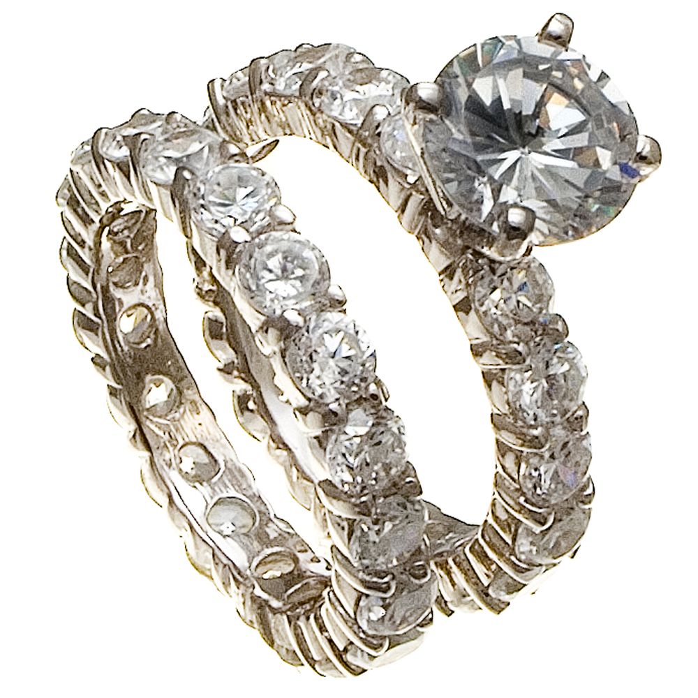 Sterling Silver with Cubic Zirconia Rings