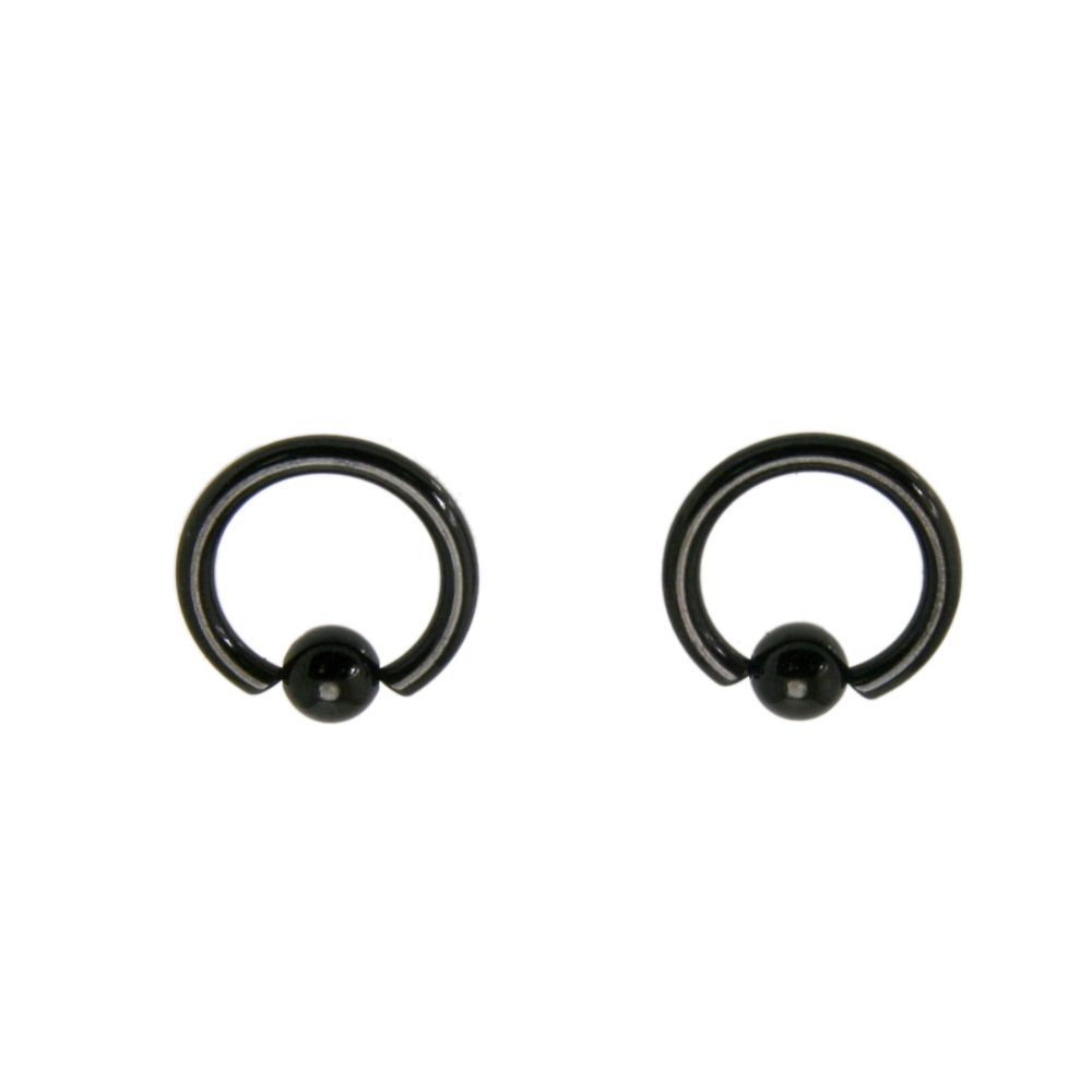 BodyBling 2-Pack Body Hoops with Captive Bead Accent in Black 12 Gauge Steel at Kmart.com