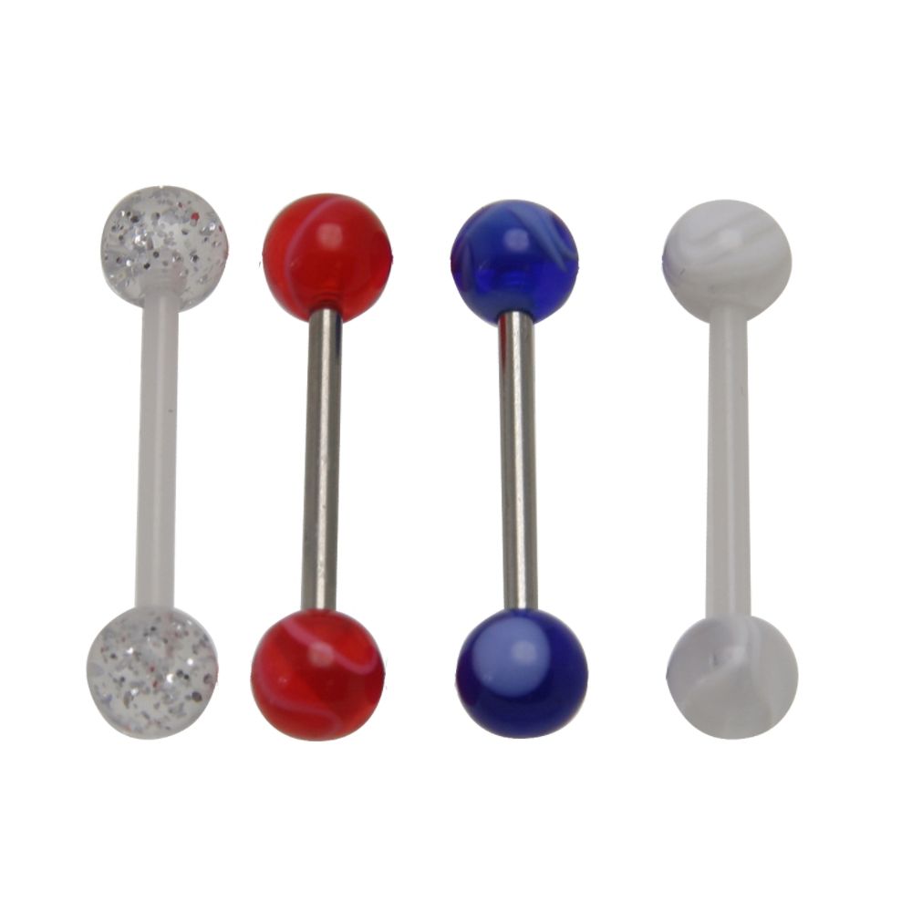 BodyBling&nbsp; 4-Pack Tongue Ring with
