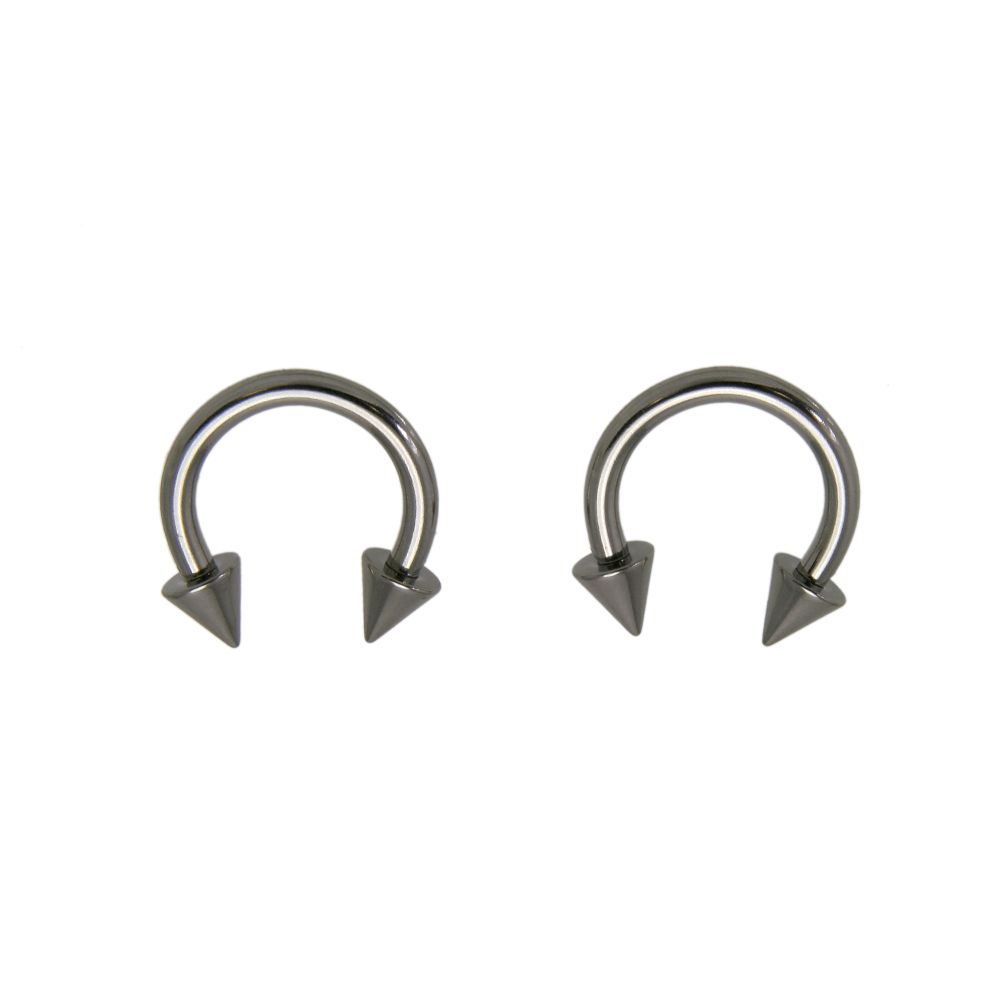 BodyBling 2-Pack Horseshoe Body Ring with Cone Bead Accents in 10 Gauge Steel at Kmart.com