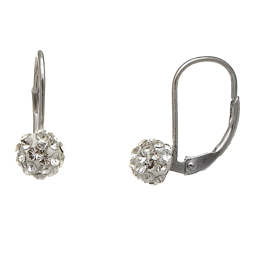 Swarovski Crystal Ball Earring in Sterling Silver at Sears.com