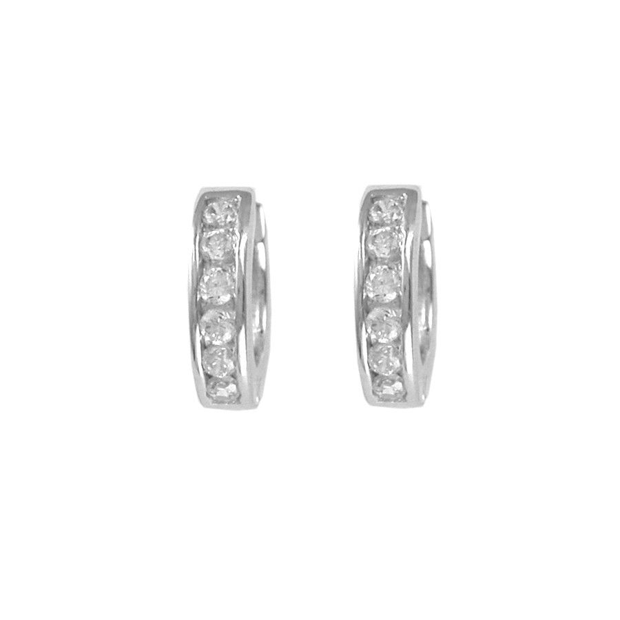 Childs Cubic Zirconia Hoop Earrings in Sterling Silver at Sears.com
