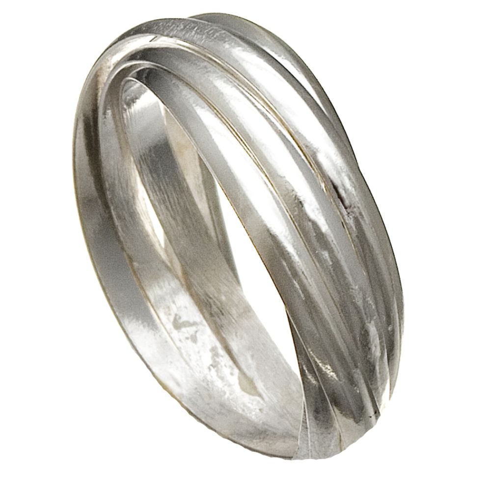 Silver Earth Multi-band Ring in Sterling Silver