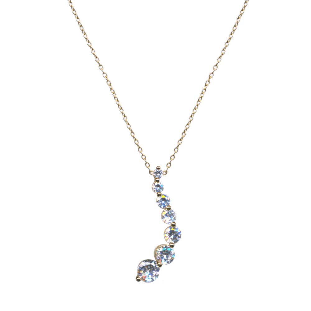 Cubic Zirconia Squiggle Pendant.  18KT Yellow Gold over Sterling Silver at Sears.com