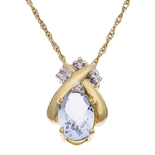 Aquamarine and Diamond Accent Pendant at Sears.com