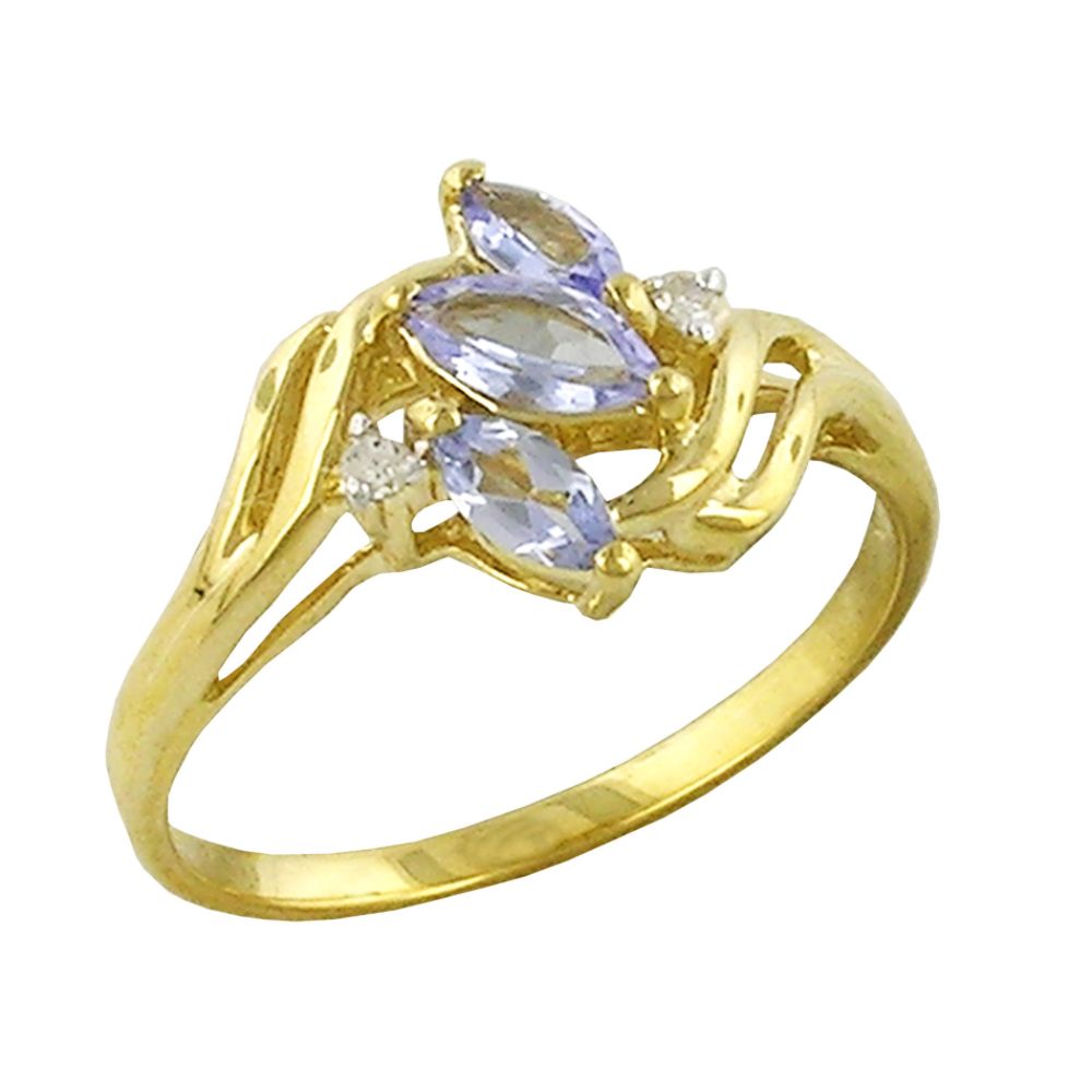 Tanzanite and Diamond Accent Marquise Ring. 10k Yellow Gold at Sears.com