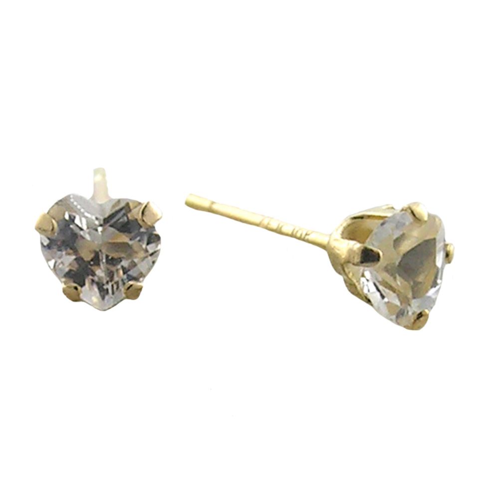 10K 7x5MM Emerald Cut Garnet Stud Earring In White Gold at Sears.com