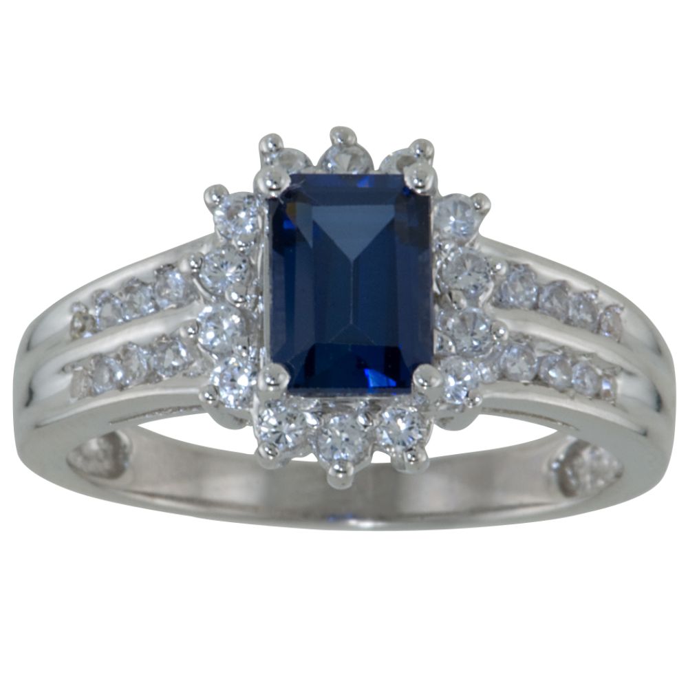 Lab Created Sapphire & Diamond Accent Ring in Sterling Silver at Sears.com