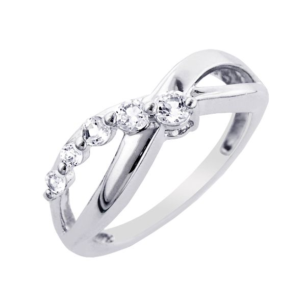 Created White Sapphire Journey Ring in Sterling Silver at Sears.com