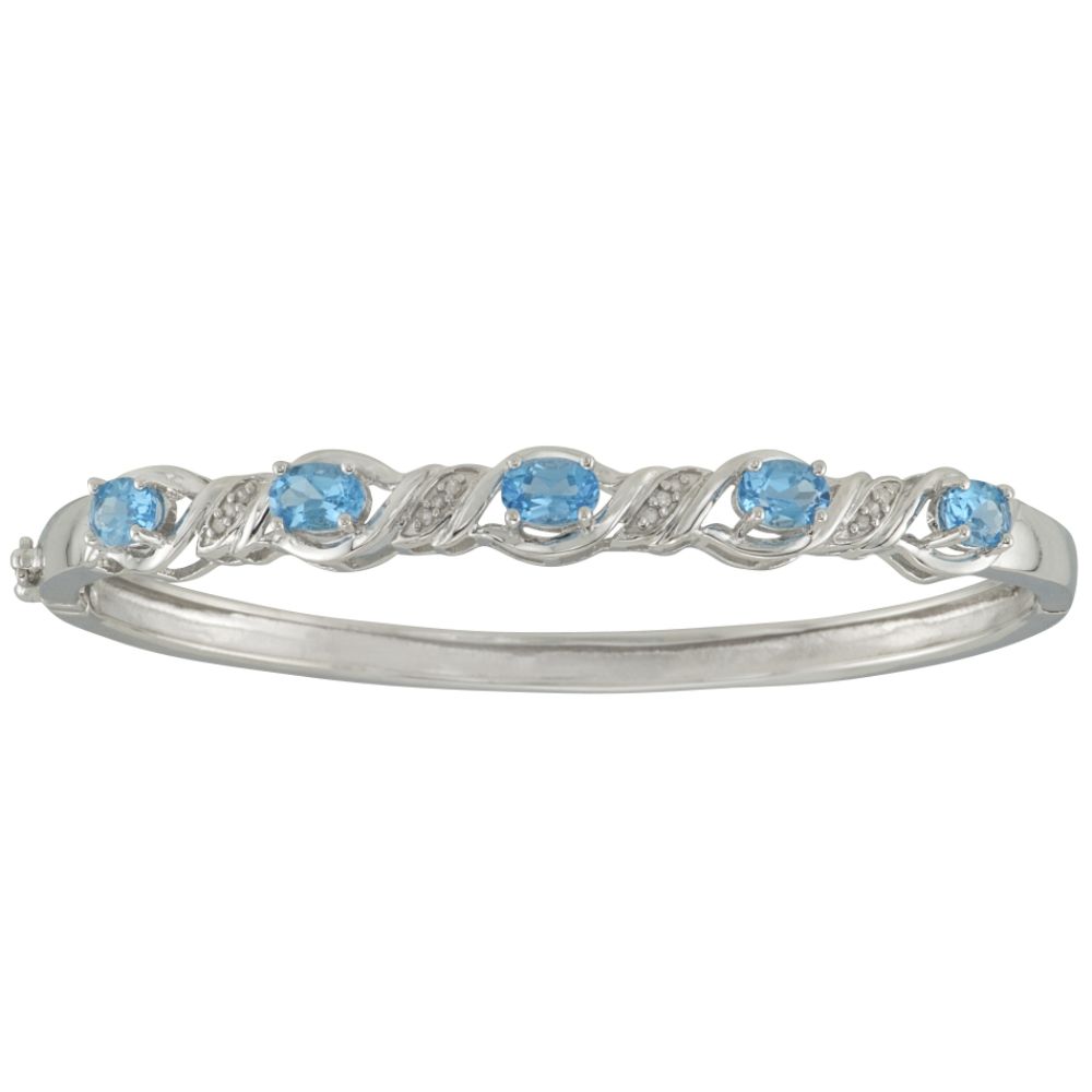 Sterling Silver Blue Topaz Bangle Bracelet at Sears.com