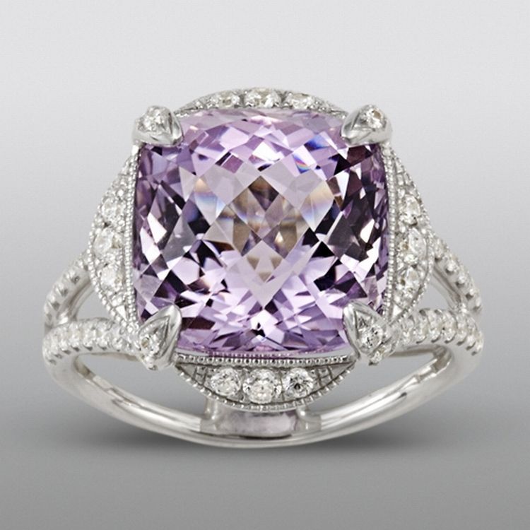 Zeghani Amethyst Ring with Simulated Diamonds at Sears.com