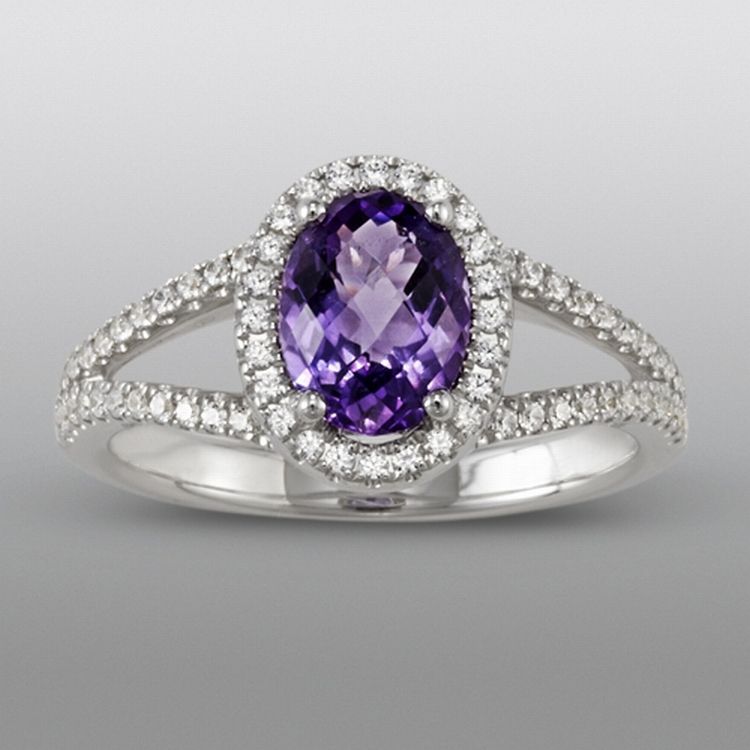 Zeghani Amethyst Ring with Simulated Diamonds at Sears.com