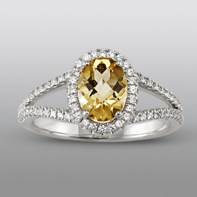 Zeghani Citrine Ring with Simulated Diamonds at Sears.com