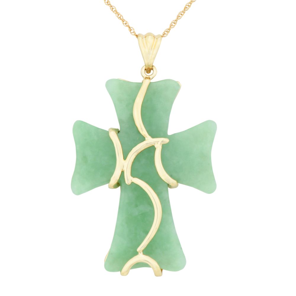 Jade and Gold Wrap Cross Pendant at Sears.com