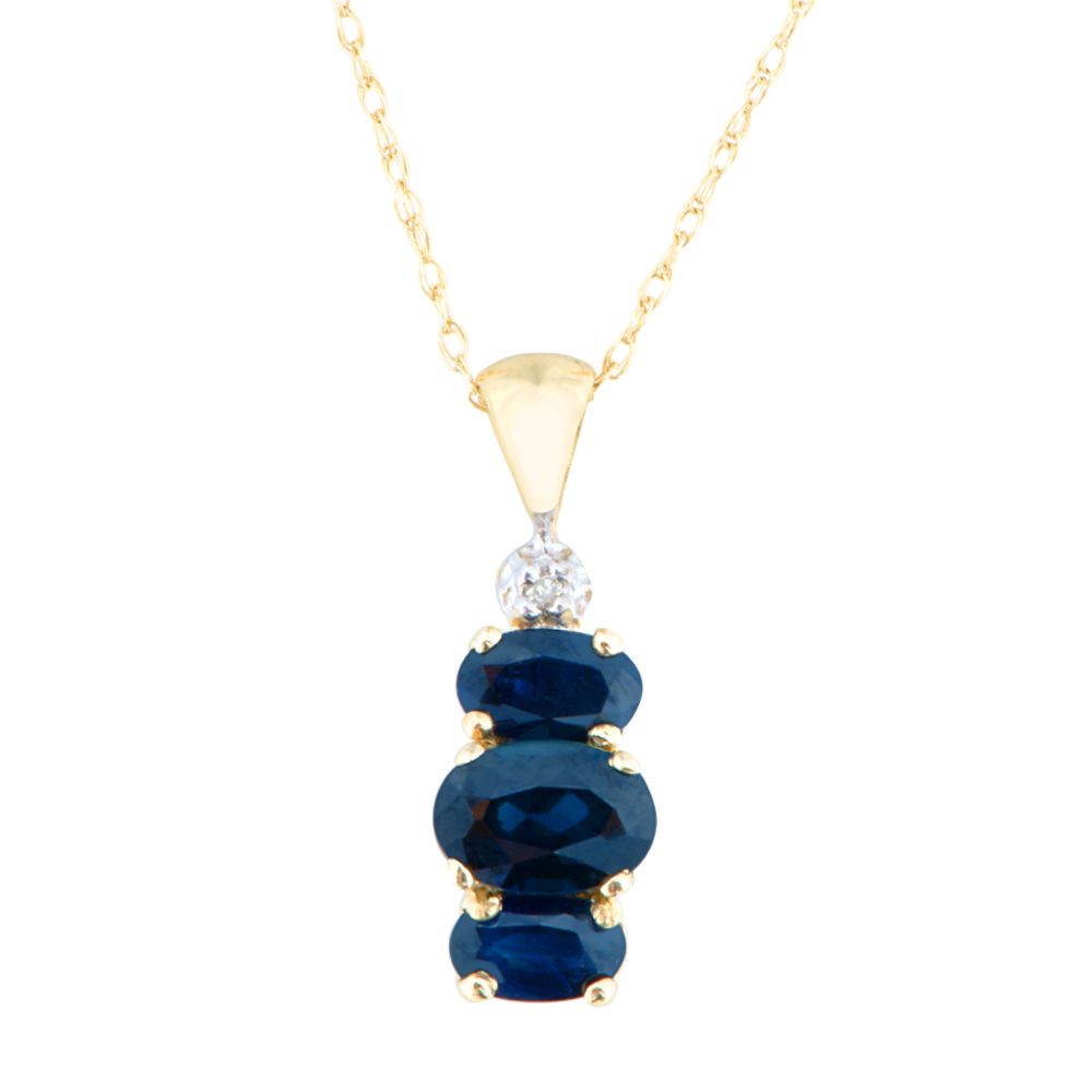 Lab Created Sapphire and 10K Yellow Gold