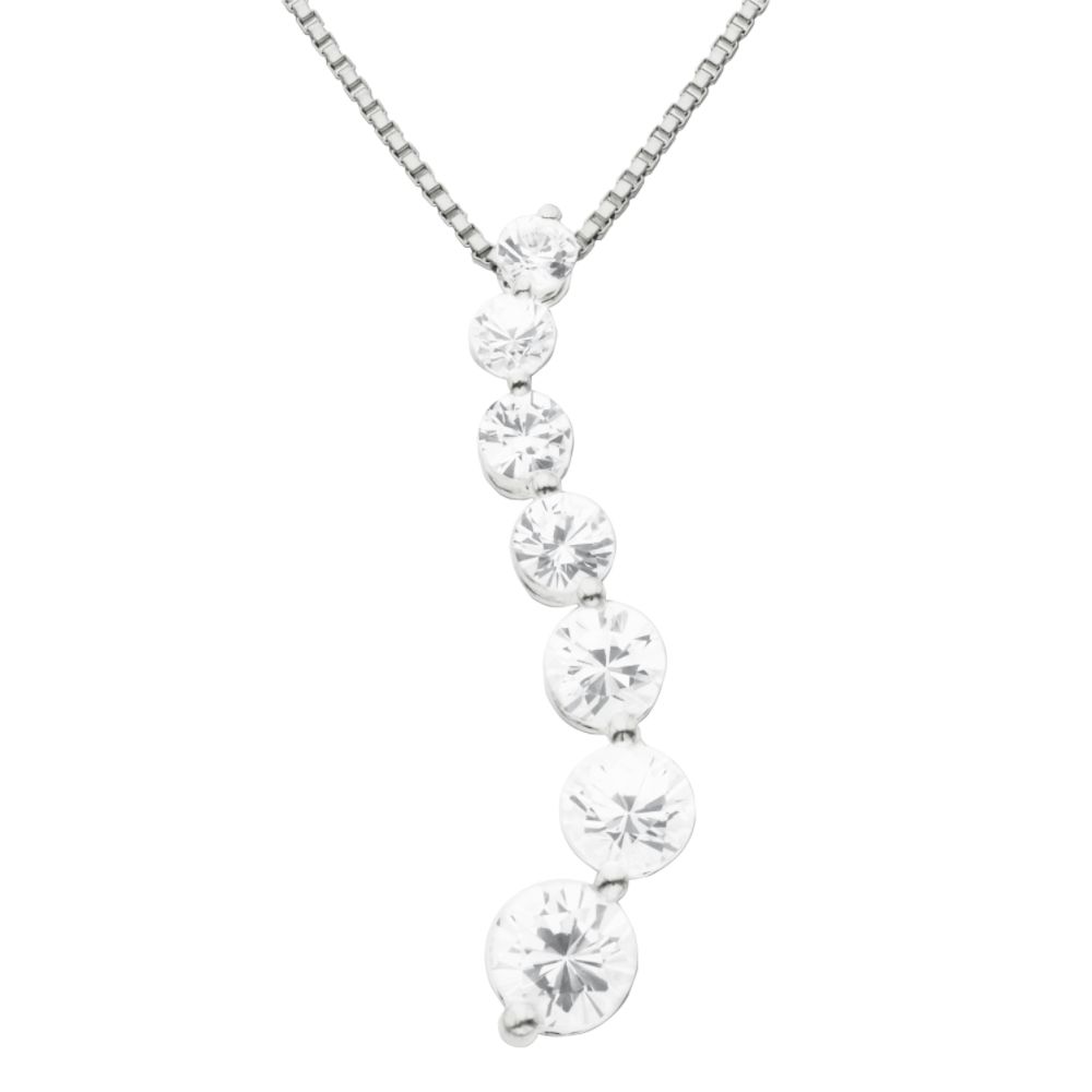 White Lab Created Sapphire Squiggle Pendant. 10k Yellow Gold at Sears.com