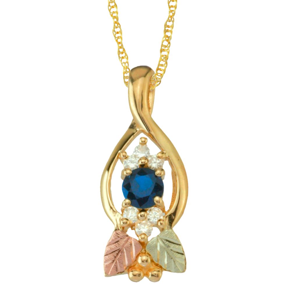 Black Hills Gold Tricolor 10K Sapphire and