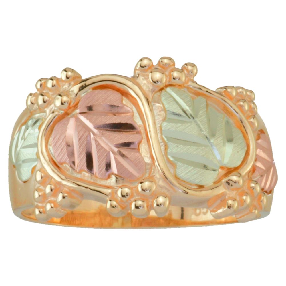 Black Hills Gold Tricolor 10K Gold Ladies' Traditional Wedding Band at Sears.com