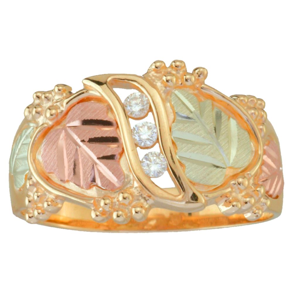 Black Hills Gold Tricolor 10K Gold Men's Diamond Wedding Band at Sears.com