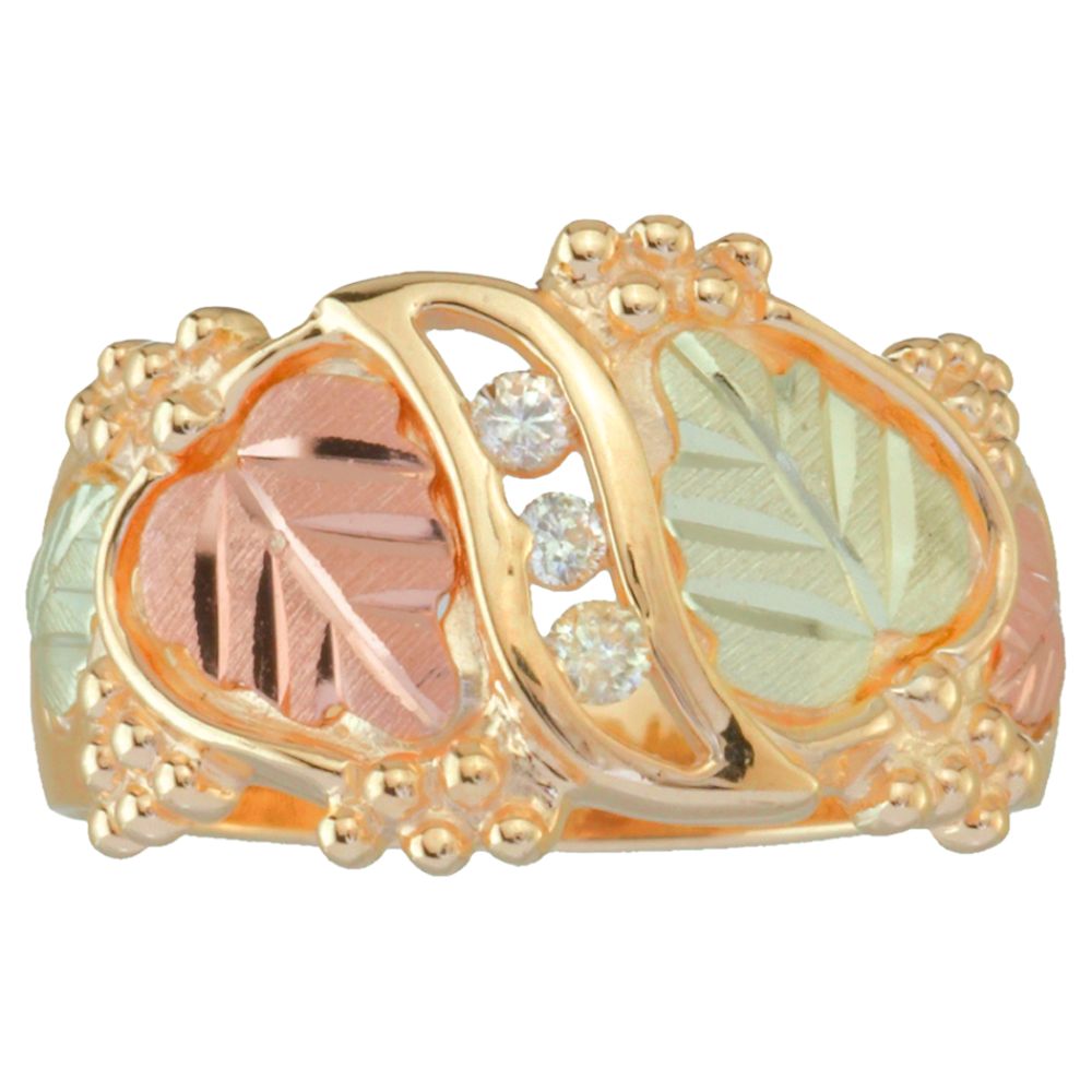 Black Hills Gold Tricolor 10K Gold Ladies' Diamond Wedding Band at Sears.com