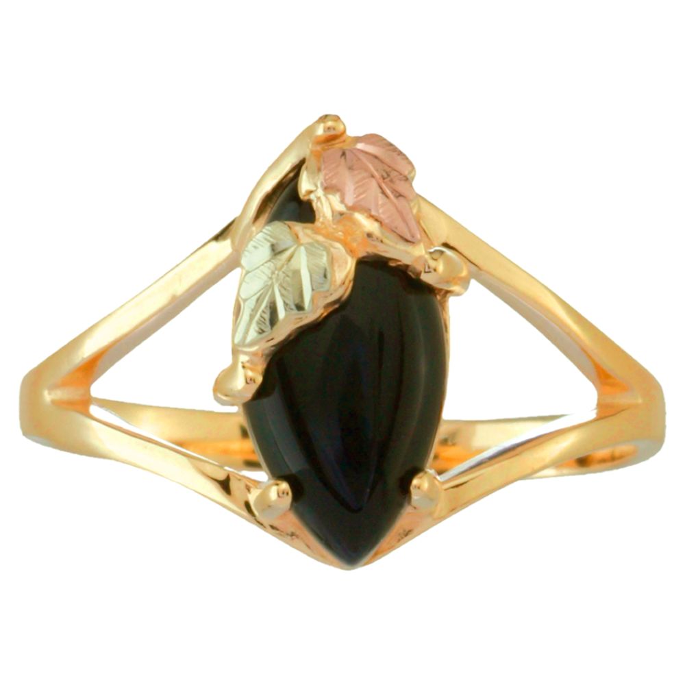 Black Hills Gold Tricolor 10K Gold Ladies' Onyx Ring at Sears.com