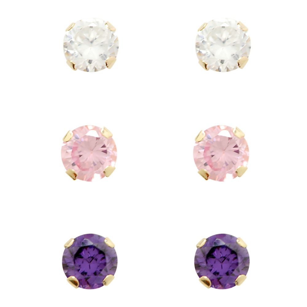 14kt 4mm Multi Color CZ Set at Sears.com