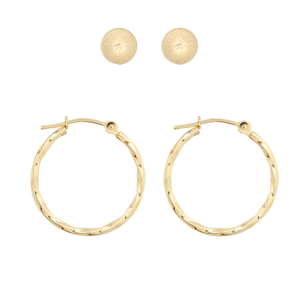 14kt DC Ball and Hoop Set at Sears.com