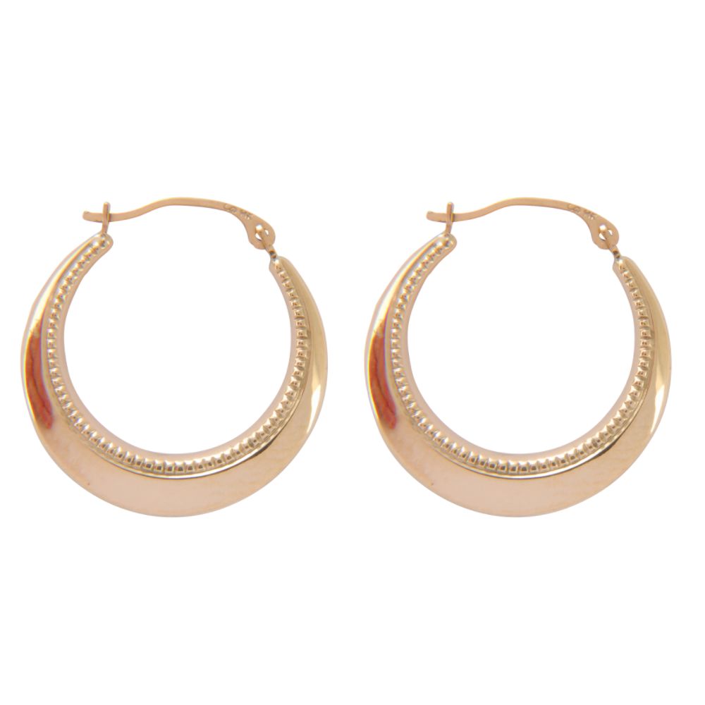 14kt Beaded Hollow Hoop at Sears.com