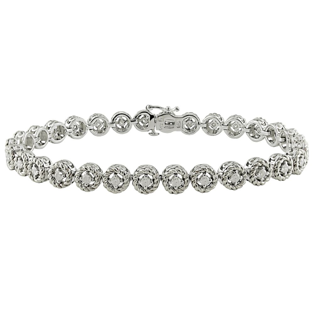 1 cttw Diamond Bracelet in Sterling Silver