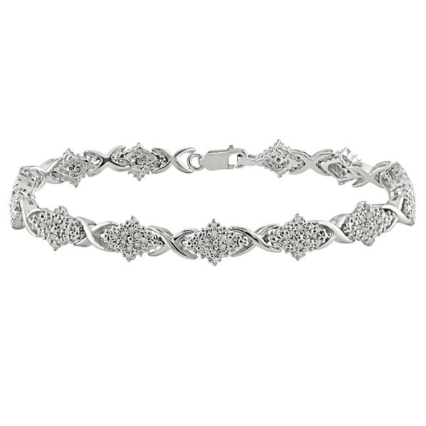 1 Ct. T.w. Diamond Tennis Bracelet In Sterling Silver