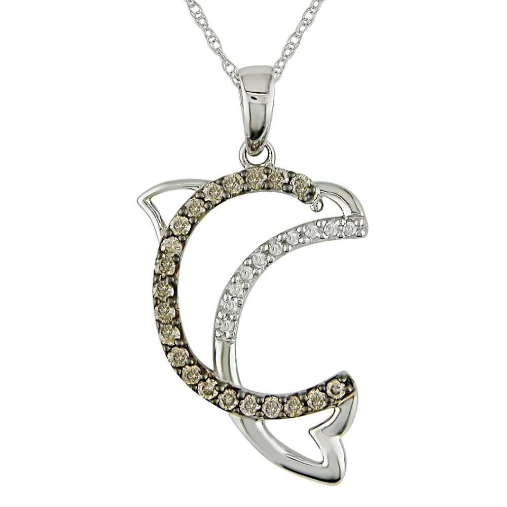 1/4 cttw Diamond Pendant in 10k White Gold
