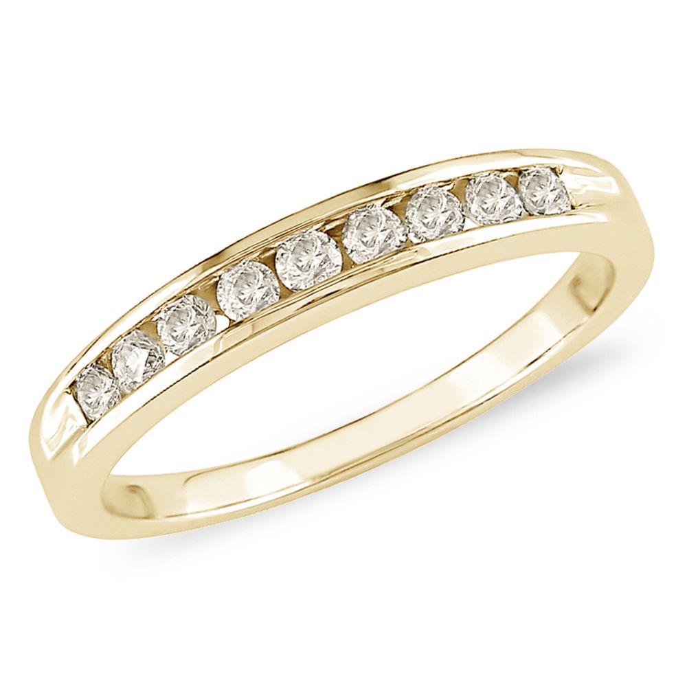 1/5 cttw Diamond Semi-Eternity Band in 10k Gold