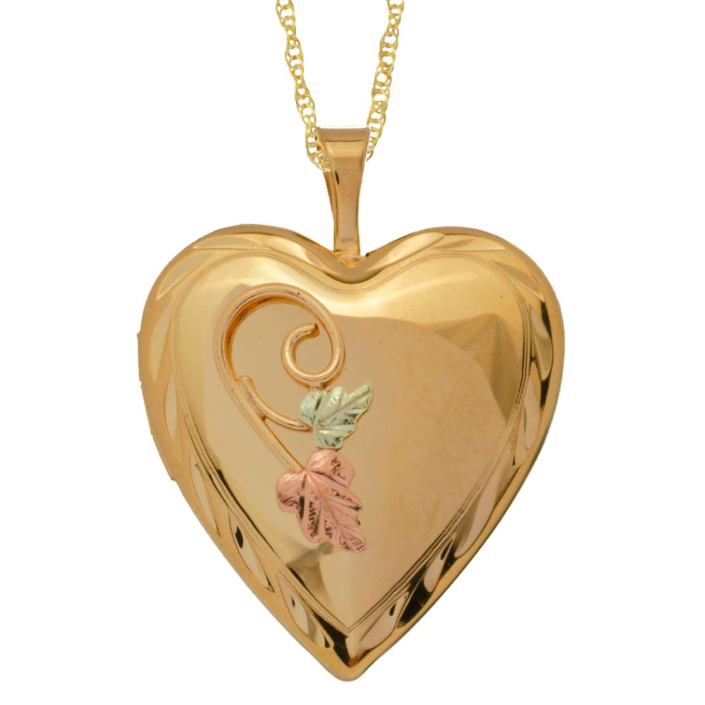 Black Hills Gold Tricolor GoldFilled Heart Locket Sold by Sears