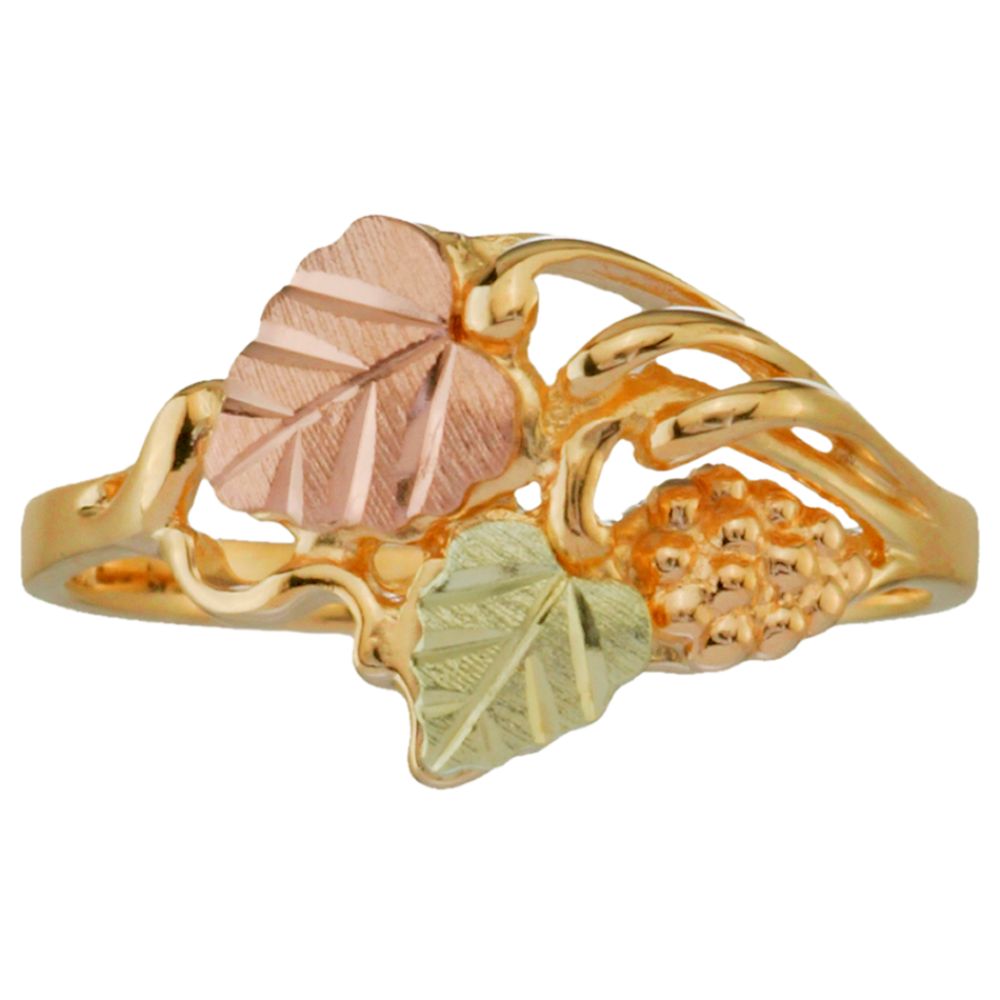 Black Hills Gold Tricolor 10K Gold Ladies' Leaf Ring at Sears.com