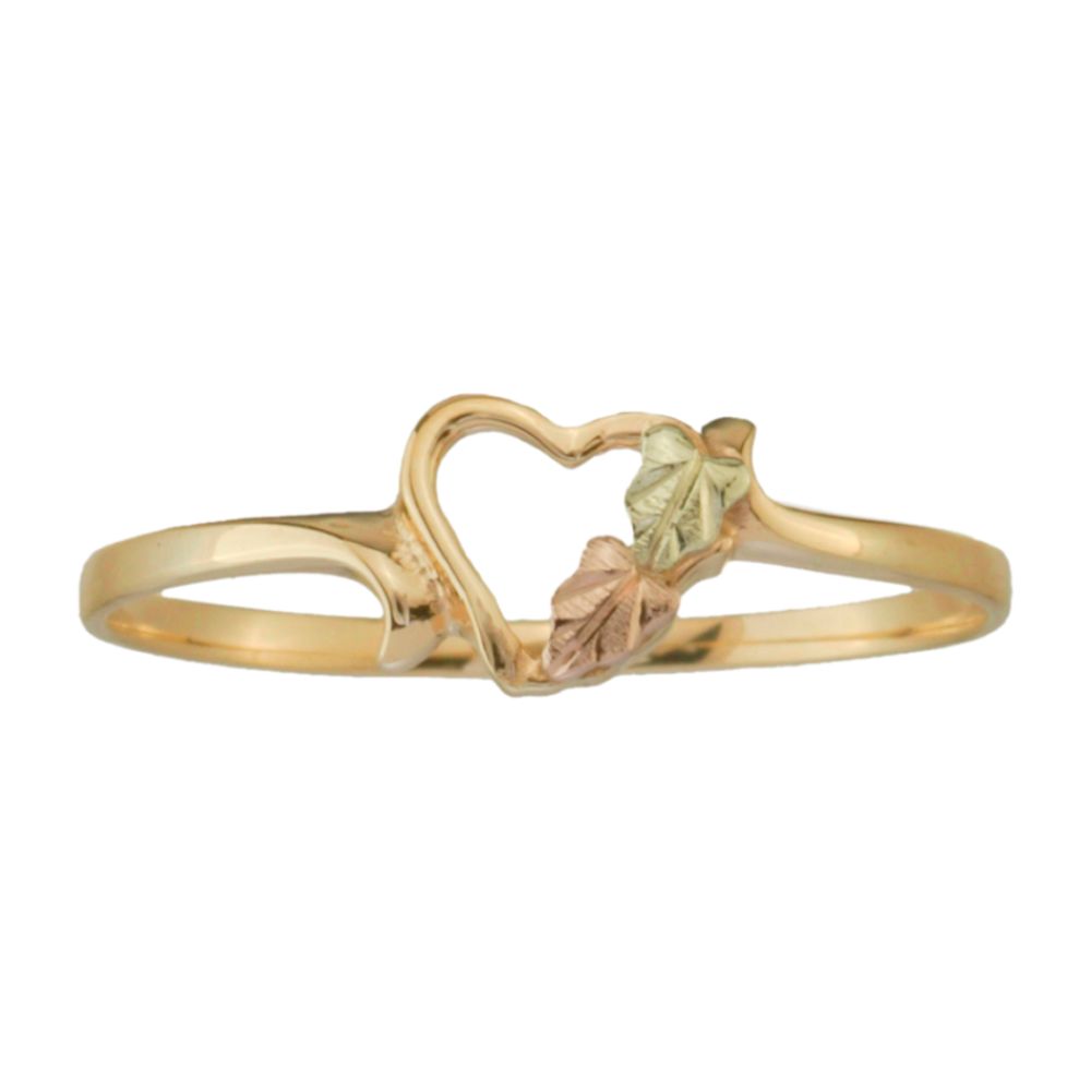 Black Hills Gold Tricolor 10K Gold Ladies' Petite Heart Ring at Sears.com