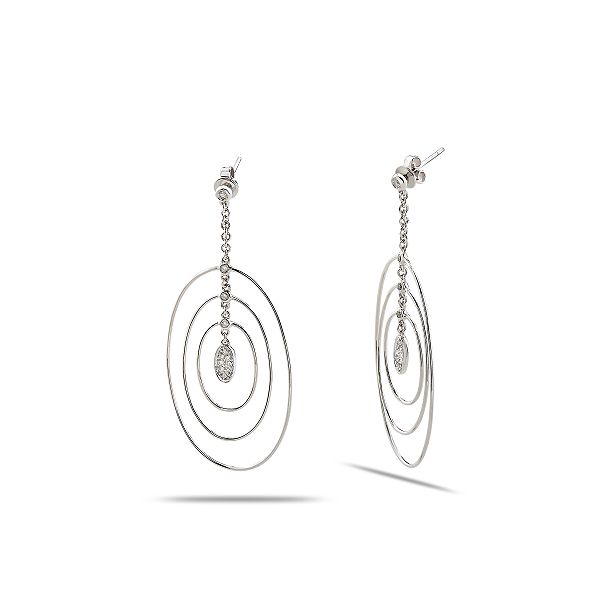 .20 Cttw G-vs2 Diamond 18K White Gold Fashion Earrings
