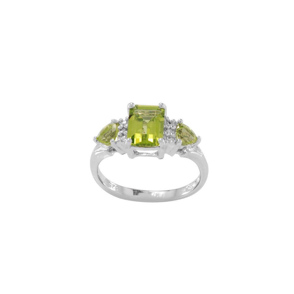 1.72 ctw Peridot, White Sapphire and Diamond Accent Ring at Sears.com