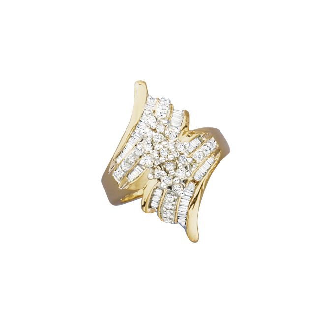 1 cttw Ladies Diamond Baguette Ring
