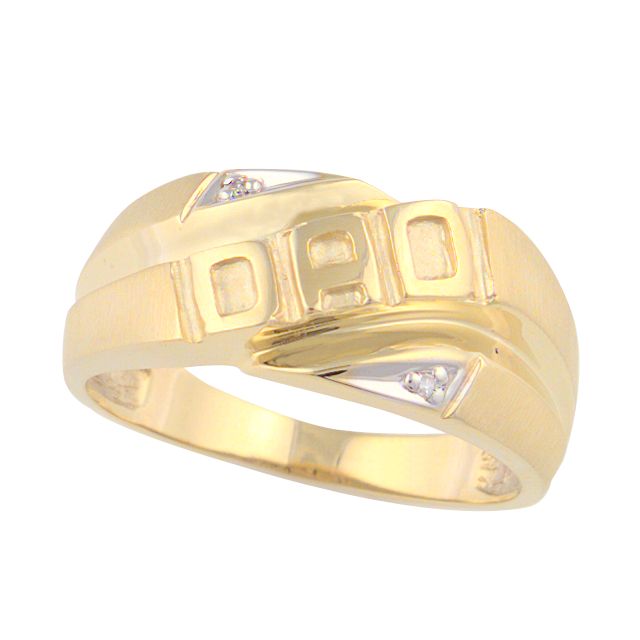 Dad Ring with Diamond Accents