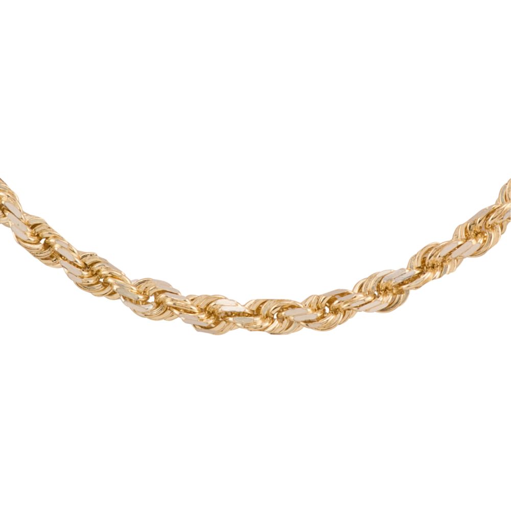 Oromagnifico Rope Chain Two-tone Diamond-Cut. Sterling Silver and 14K Yellow Gold. at Sears.com