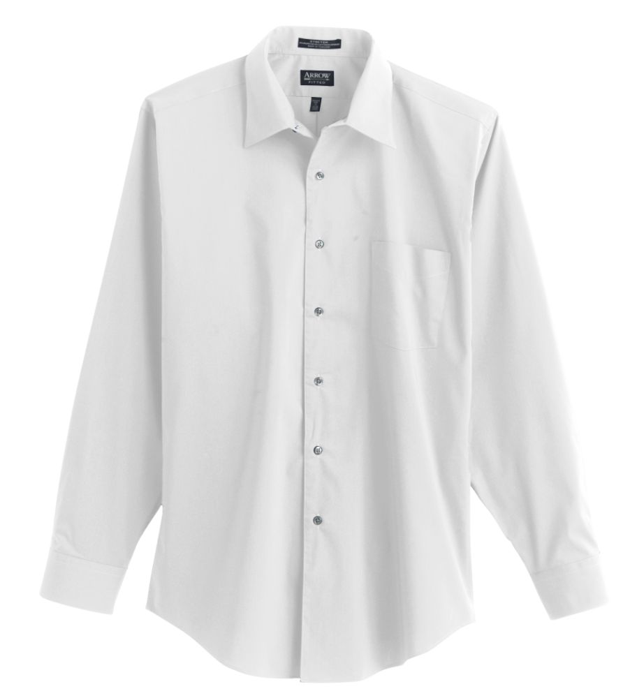 Arrow Fitted Poplin Long Sleeve Dress Shirt